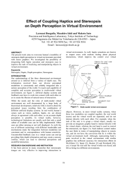 Effect of Coupling Haptics and Stereopsis on Depth Perception in