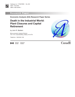 Death in the Industrial World: Plant Closures and Capital Retirement