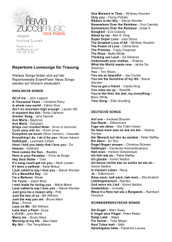 repertoire trauung - Flavia Zucca Music