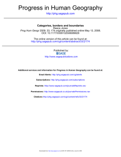 Progress in Human Geography