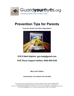 Prevention Tips for Parents