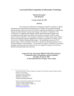 Local and Global Competition in Information Technology