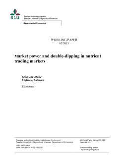 Market power and double-dipping in nutrient trading markets