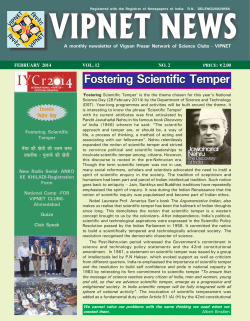 Fostering Scientific Temper