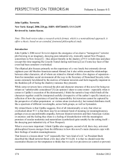 PERSPECTIVES ON TERRORISM Volume 6, Issues 4-‐5