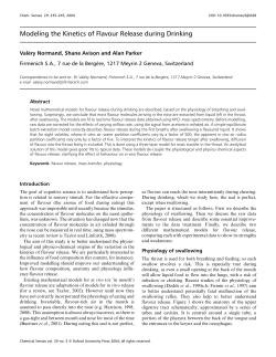 Modeling the Kinetics of Flavour Release during