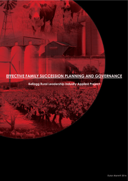 EFFECTIVE FAMILY SUCCESSION PLANNING AND GOVERNANCE