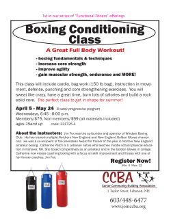 Boxing Conditioning Class