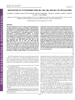 inactivation of cytochrome p450s 2b1, 2b4, 2b6, and 2b11 by