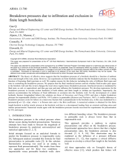 Breakdown pressures due to infiltration and exclusion in finite length