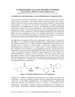 a greener, biocatalytic benzoin synthesis - Chemistry