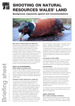 SHOOTING ON NATURAL RESOURCES WALES` LAND