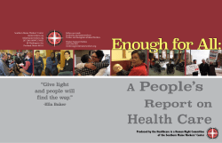 A People`s Health Care - Southern Maine Workers` Center