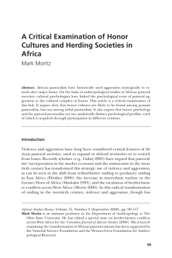 A Critical Examination of Honor Cultures and Herding Societies in
