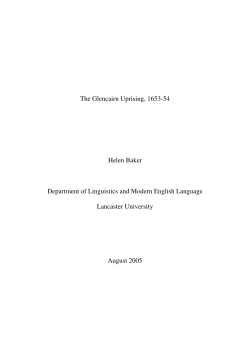 Glencairn Uprising - Lancaster University