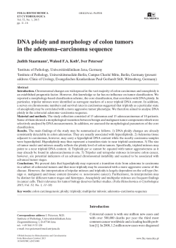 DNA ploidy and morphology of colon tumors in the - diss.fu