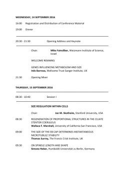 the programme - Events