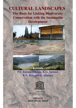 Cultural landscapes: the basis for linking biodiversity