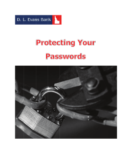 Protecting Your Passwords - dlevans.com