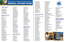annual giving fund - St Albans Country Day School