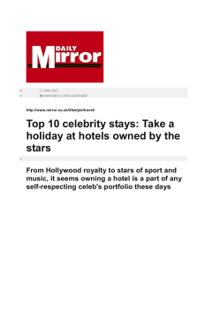 Top 10 celebrity stays: Take a holiday at hotels owned