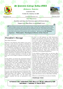 N: 24 - St. Patrick`s College Jaffna Melbourne OBA