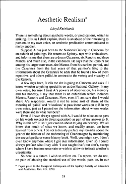Aesthetic Realism - Sydney Open Journals online