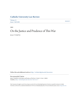 On the Justice and Prudence of This War