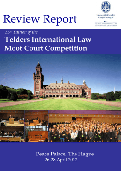 Review Report 2012 - Telders International Law Moot Court