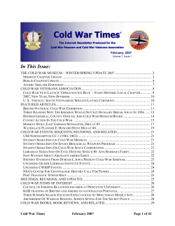 February 2007 - Cold War Museum