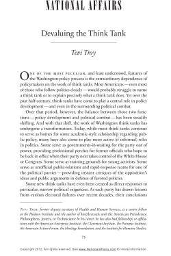 Devaluing the Think Tank