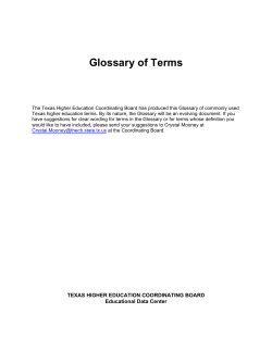 Glossary of Terms