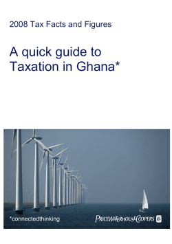 A quick guide to Taxation in Ghana