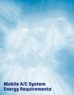 Mobile A/C System Energy Requirements