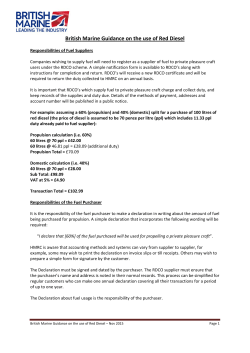 British Marine Guidance on the use of Red Diesel