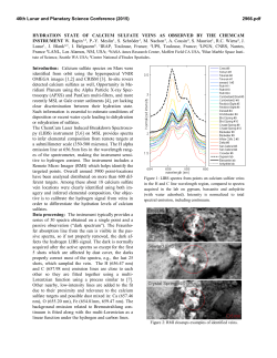 Hydration State of Calcium Sulfate Veins as Observed by the