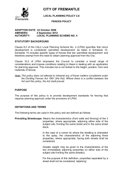 LPP2.8 Fences Policy