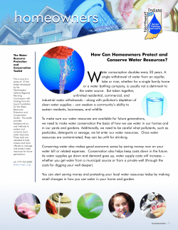 How Can Homeowners Protect and Conserve Water Resources?