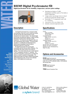 Digital Psychrometer Brochure - Global Water Instrumentation