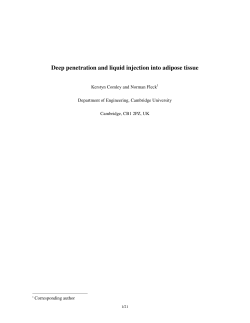 Deep penetration and liquid injection into adipose tissue