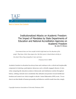 Institutionalized Attacks on Academic Freedom: The Impact