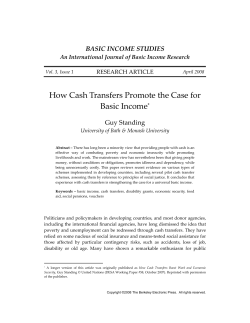 How Cash Transfers Promote the Case for Basic