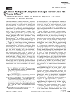 Colloidal Analogues of Charged and Uncharged Polymer Chains