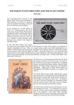 The Hardy Plant Directory and The Plant Finder