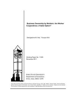 Business Ownership by Workers: Are Worker