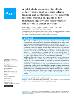 A pilot study examining the effects of low-volume high