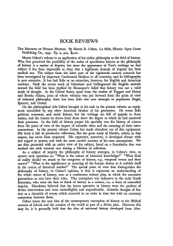 The Meaning of Human History by Morris R. Cohen