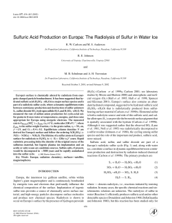 Sulfuric Acid Production on Europa: The Radiolysis of Sulfur in