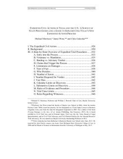 Expedited Civil Actions in Texas and the U.S.