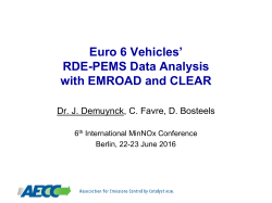 Euro 6 Vehicles` RDE-PEMS Data Analysis with EMROAD